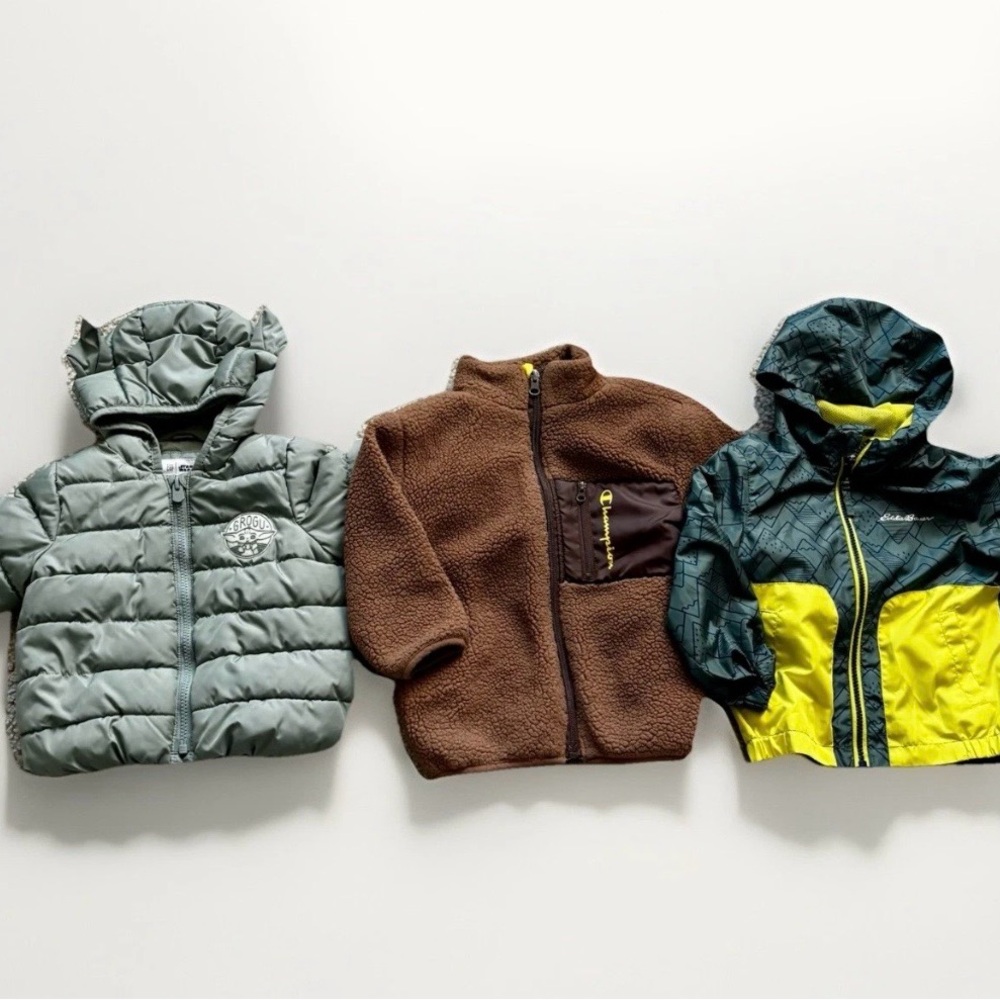 Toddler Boy Jacket Bundle 2T – Eddie Bauer, Champion & Gap Yoda Hooded Coat